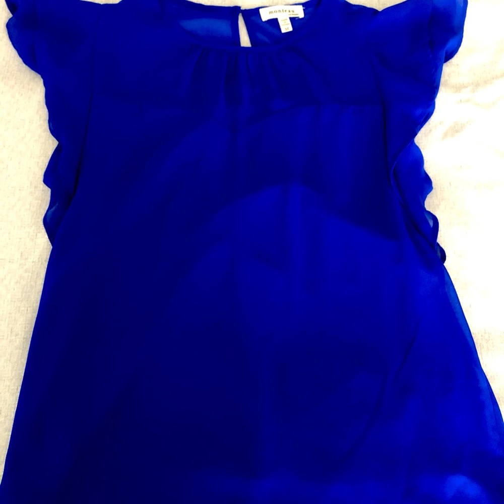 SOLD 3 for 25 Monteau Royal Blue Top